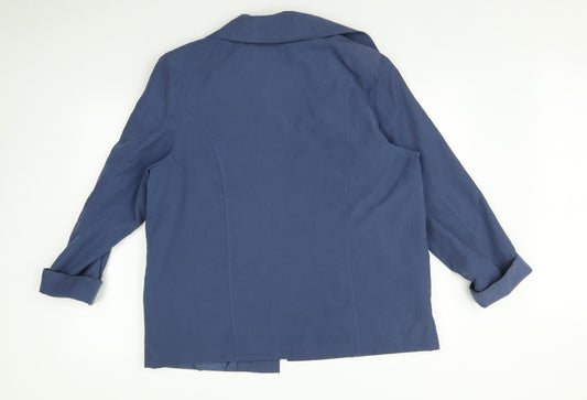 Klasse Womens Blue Jacket Coat Size 16