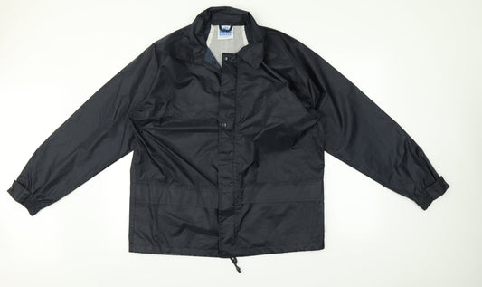 Blue Castle Mens Blue Rain Coat Coat Size S