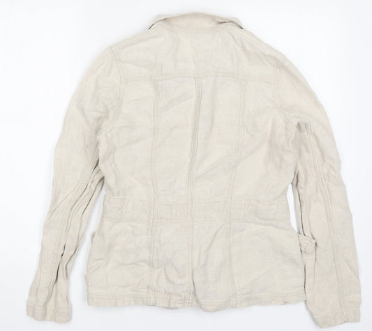 HIJKL Womens Beige Jacket Size 12