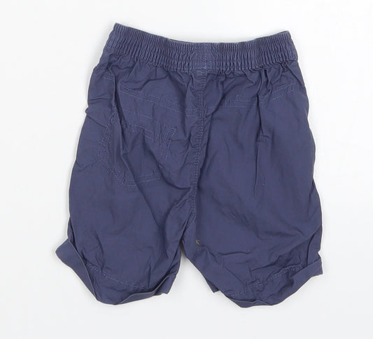 George Boys Blue Cropped Trousers Size 9-12 Months