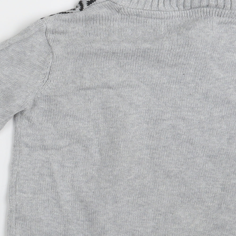 Silverlake Boys Grey Argyle/Diamond Pullover Jumper Size S