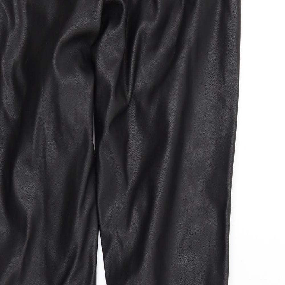 Preworn Womens Black Trousers Size 8 L29 in