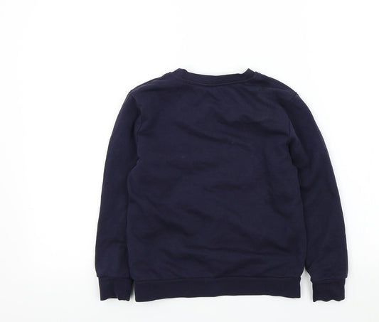 George Boys Blue Colourblock Pullover Jumper Size 7-8 Years - School jumper