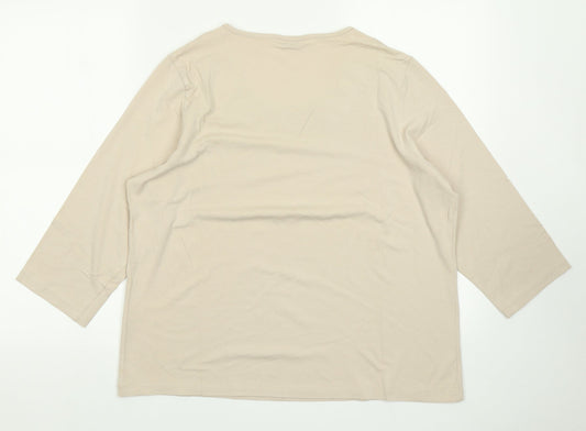 Classic Womens Brown Basic T-Shirt Size 18
