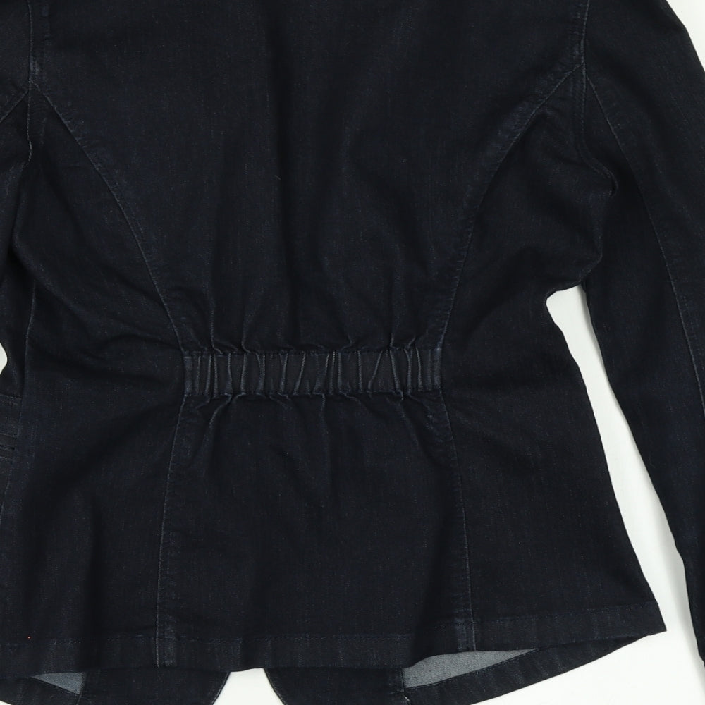Calvin Klein Jeans Womens Blue  Denim Jacket Blazer Size S