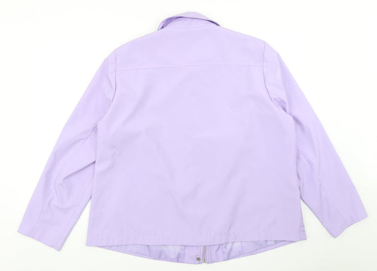 Bm Collection Womens Purple Rain Coat Coat Size L