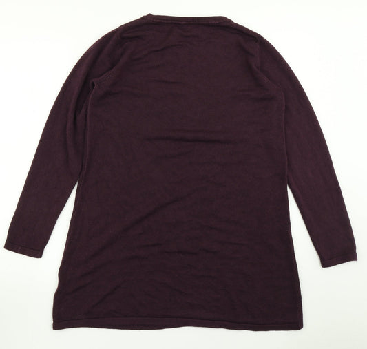 Intuition Womens Purple Knit A-Line Size 14