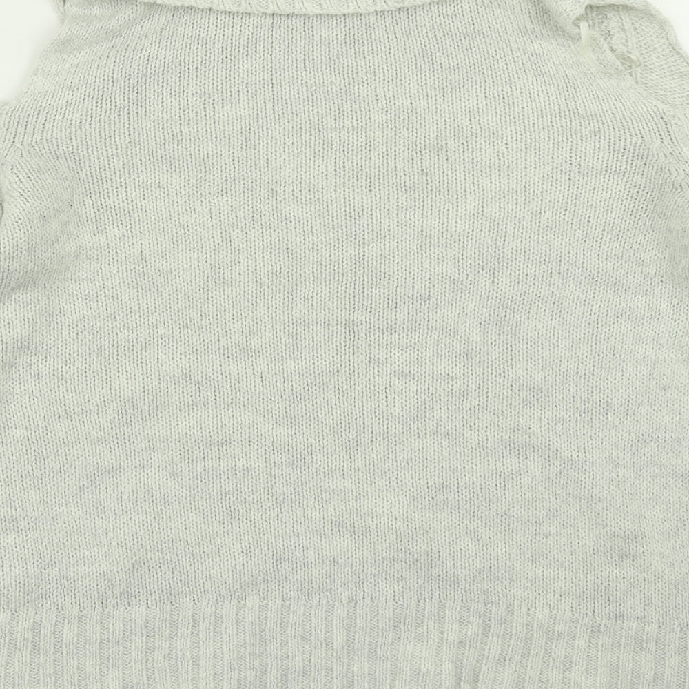 Primark Womens Grey Knit Pullover Jumper Size M - Cold Shpulder