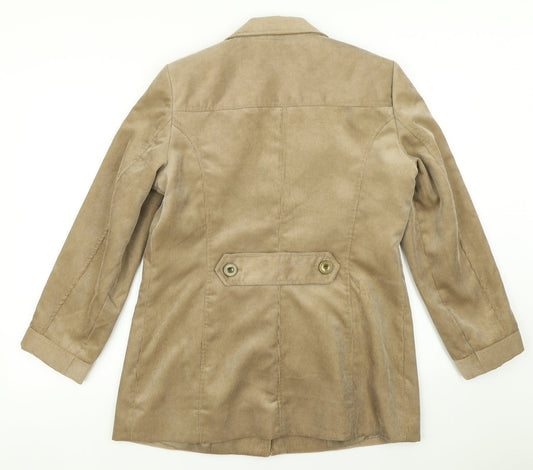Eleganz Womens Brown Corduroy Jacket Blazer Size 12