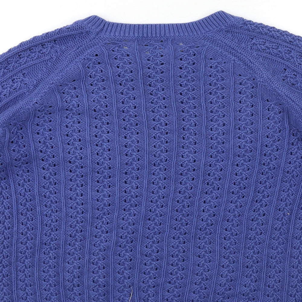Papaya Womens Blue Knit Pullover Jumper Size M