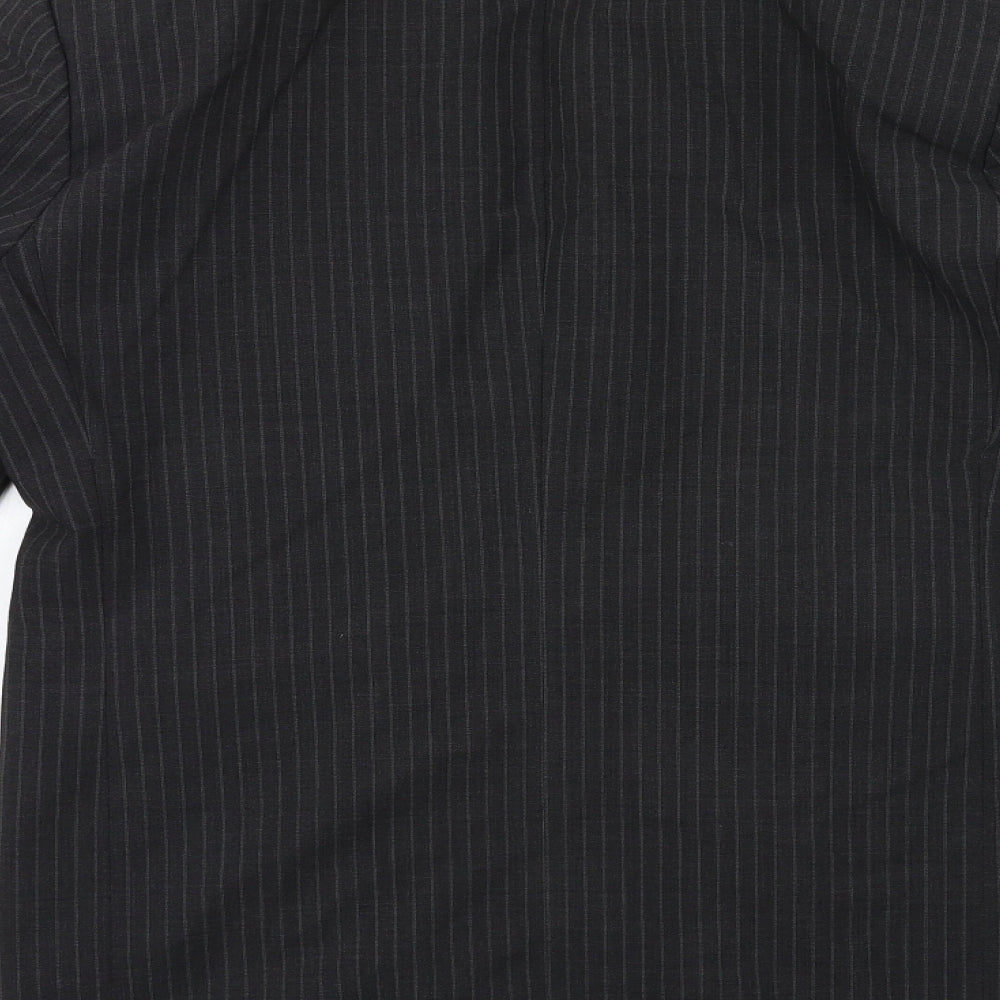 Marks and Spencer Mens Black Striped Jacket Suit Jacket Size 38