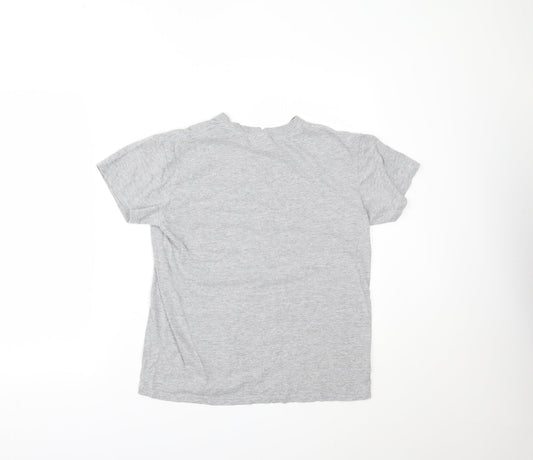 Classic Ringspun Cotton Womens Grey Basic T-Shirt Size M