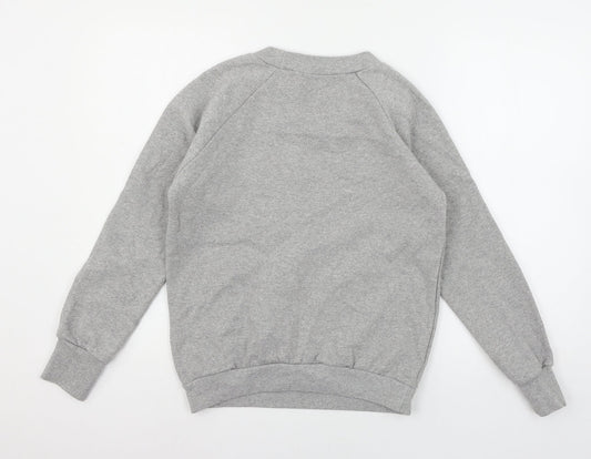 Gems Womens Grey Jersey Pullover Sweatshirt Size M