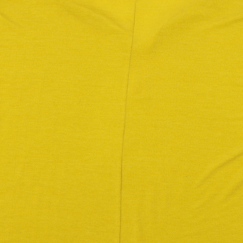 QED London Womens Yellow Knit Pullover Jumper Size S
