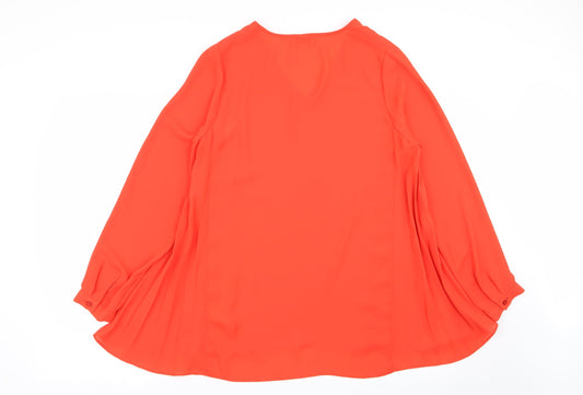 Soon Womens Orange Basic Blouse Size 10
