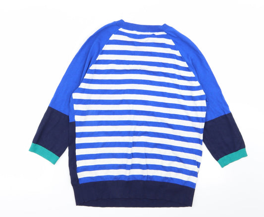 kem Mens Multicoloured Striped Pullover Jumper Size XL
