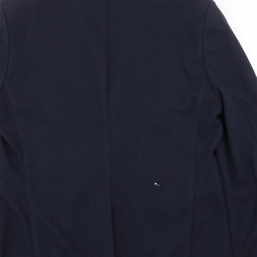 Without Prejudice Mens Blue Jacket Suit Size 44