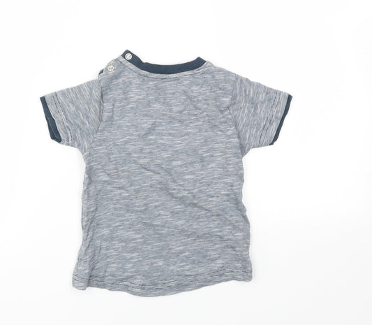 Nutmeg Boys Blue Houndstooth Basic T-Shirt Size 2-3 Years