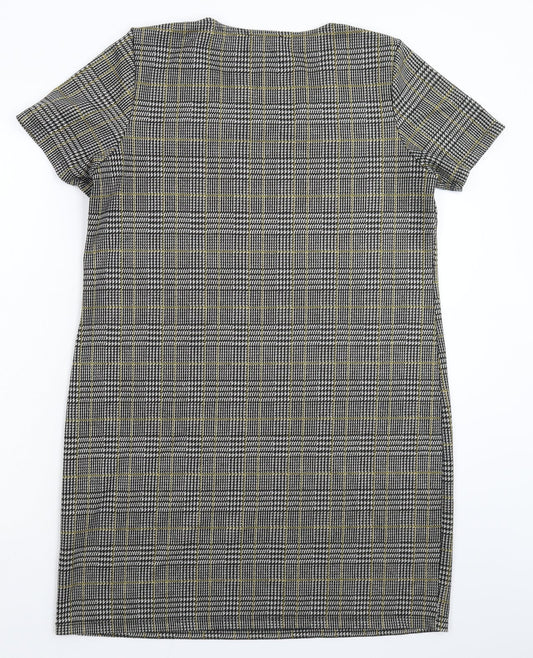 New Look Womens Grey Check Mini Size 12