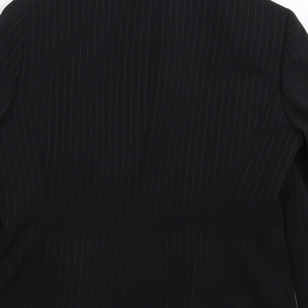Kasper Womens Black Striped Jacket Suit Jacket Size 12