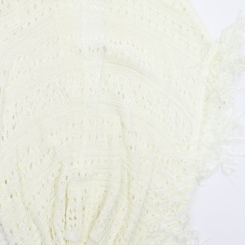 Red Herring Womens White Knit Vest Jumper Size M