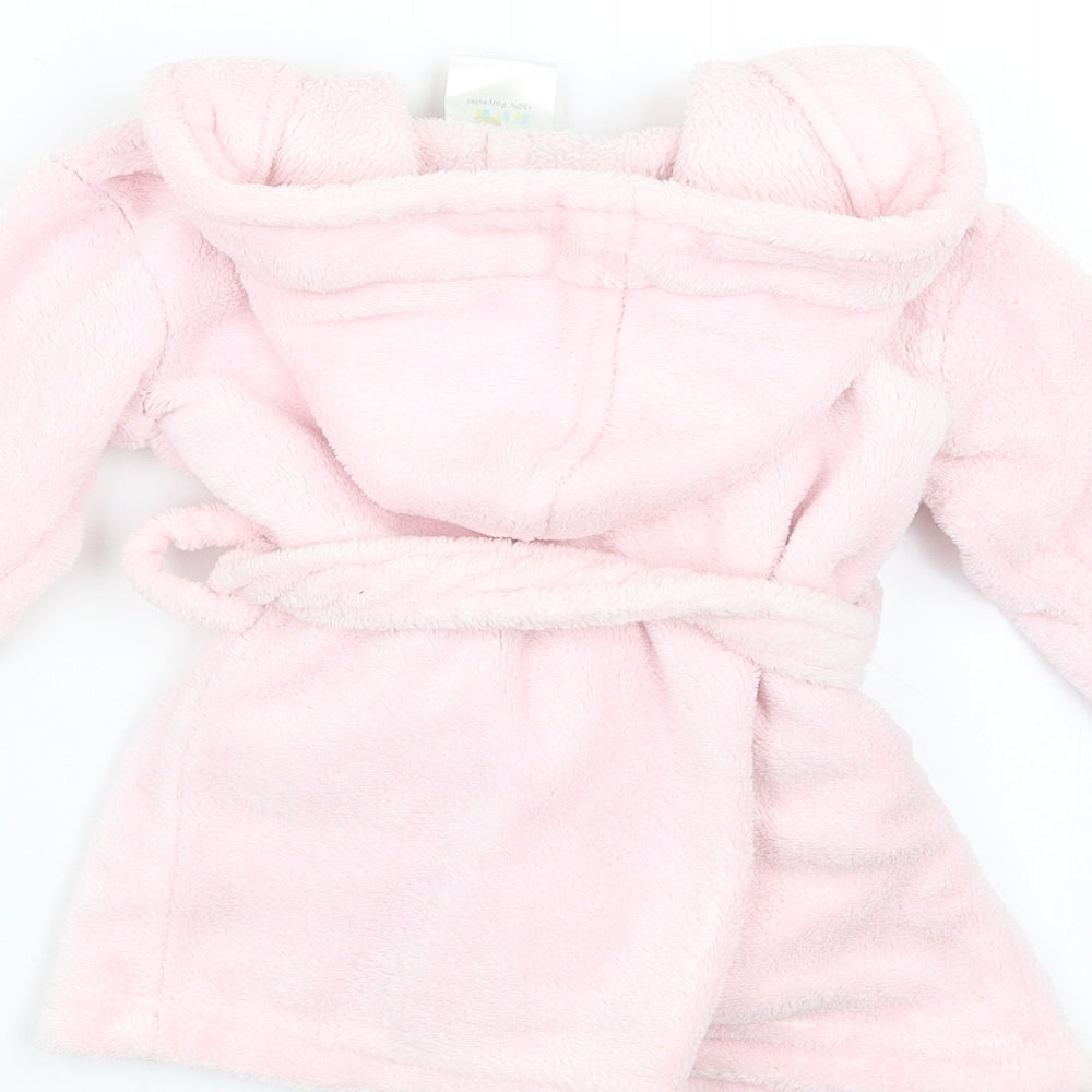 Soft Touch Girls Pink Solid Robe Size 6-9 Months