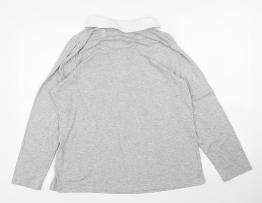 BM Casual Womens Grey Basic Blouse Size L