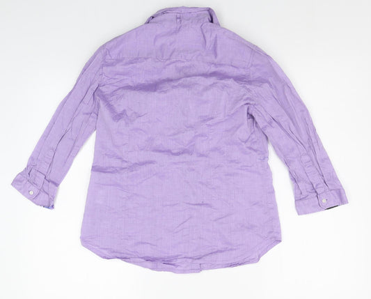 Scullers Boys Purple Basic Button-Up Size L