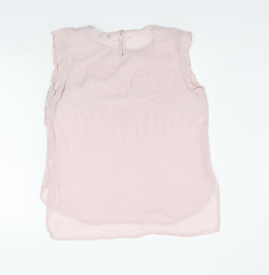 NEXT Womens Pink Basic T-Shirt Size 16 - details on chest