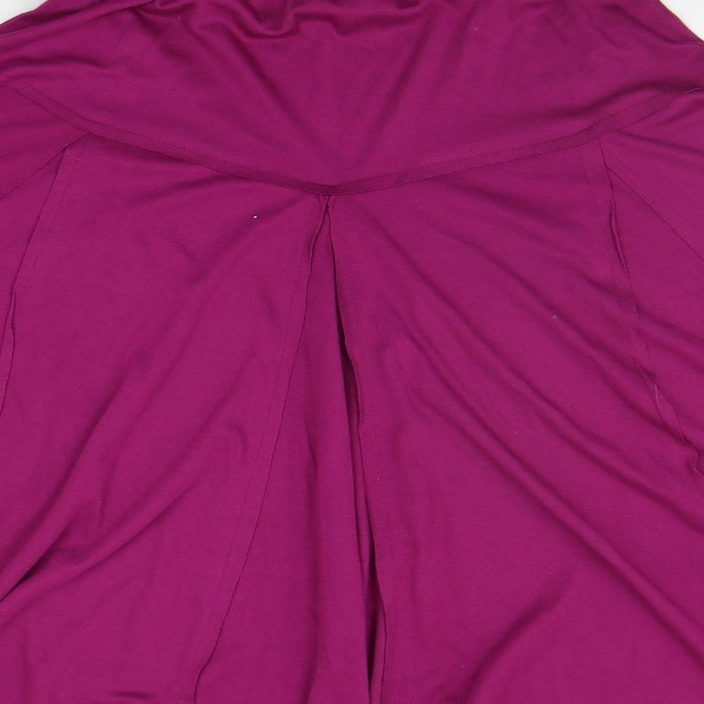 Damart Womens Purple A-Line Skirt Size 10 - Elasticated Waist