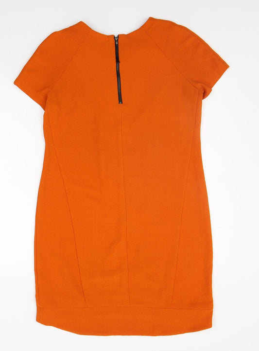Topshop Womens Orange A-Line Size 10