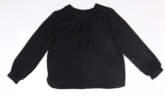 ASOS Womens Black Basic Blouse Size 14
