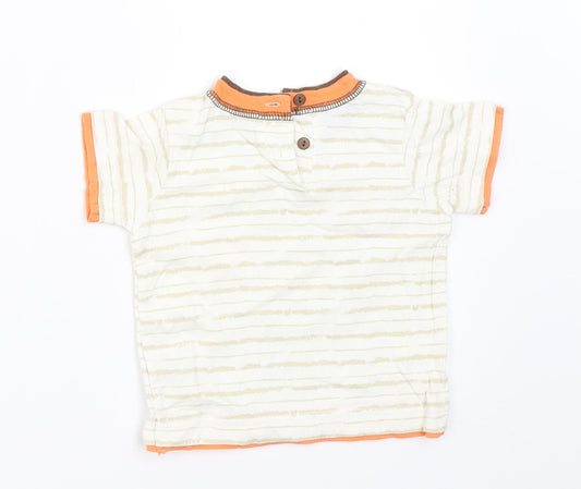 Matalan Boys Ivory Basic T-Shirt Size 3-6 Months