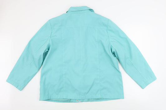 Classic Womens Blue Jacket Coat Size L