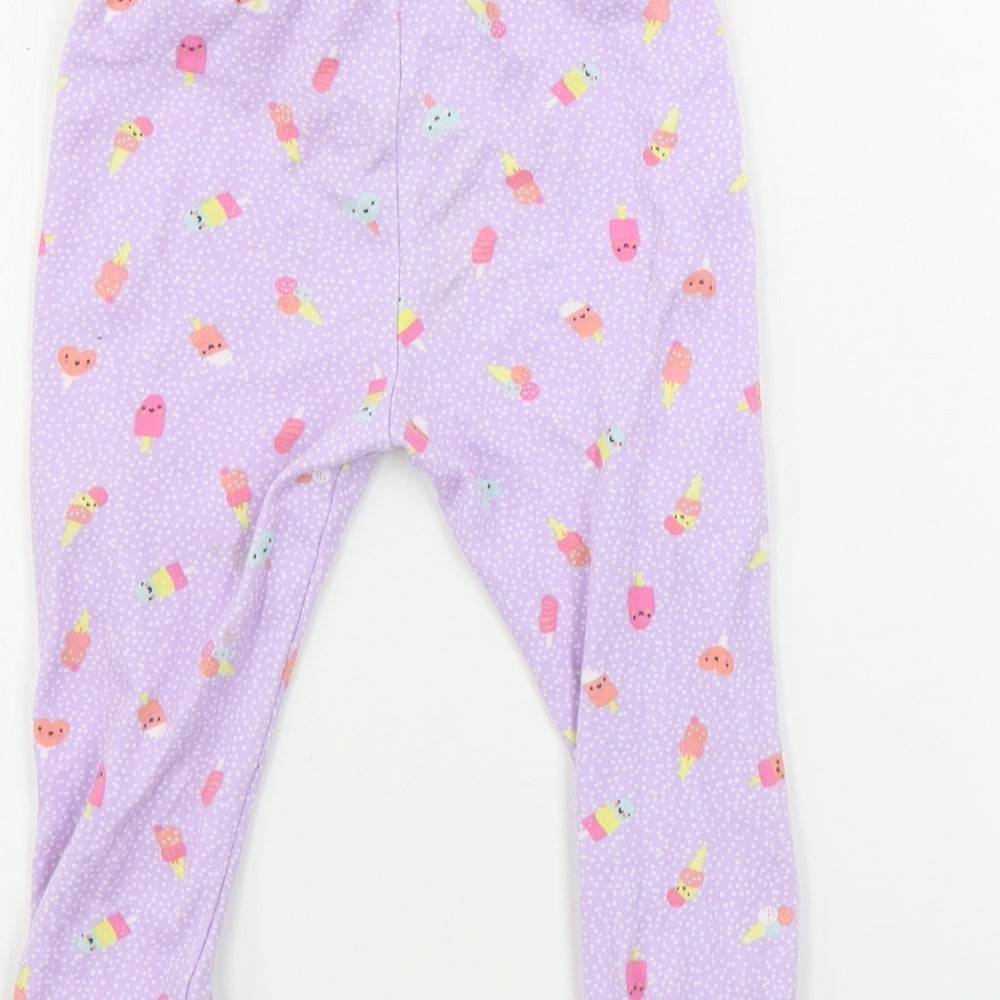George Girls Purple Sweatpants Trousers Size 2-3 Years