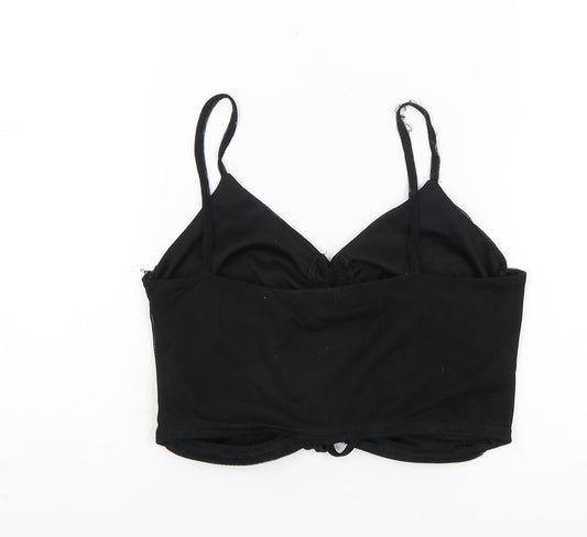 Nasty Gal Womens Black Cropped Tank Size 8