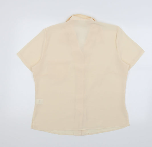 Slimma Womens Pink Basic Button-Up Size 16