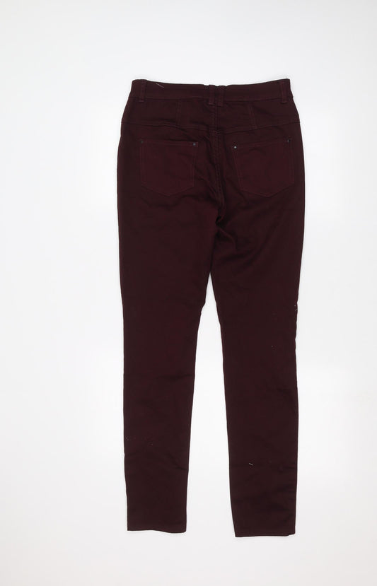 yesyes Womens Red Skinny Jeans Size 12 L28 in