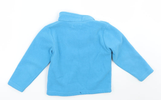 Kids zip Boys Blue Pullover Jumper Size 2-3 Years