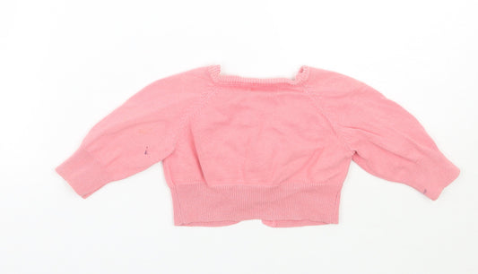 NEXT Girls Pink Cardigan Jumper Size 12-18 Months