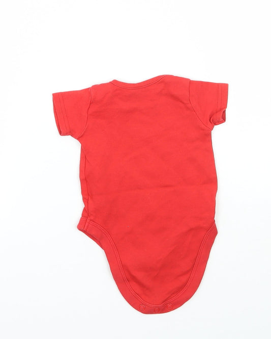 Mothercare Girls Red Babygrow One-Piece Size 0-3 Months