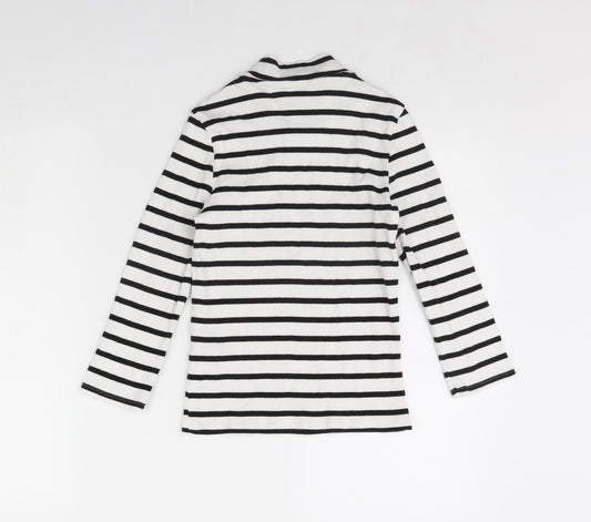 Monki Womens White Striped Basic Blouse Size XS