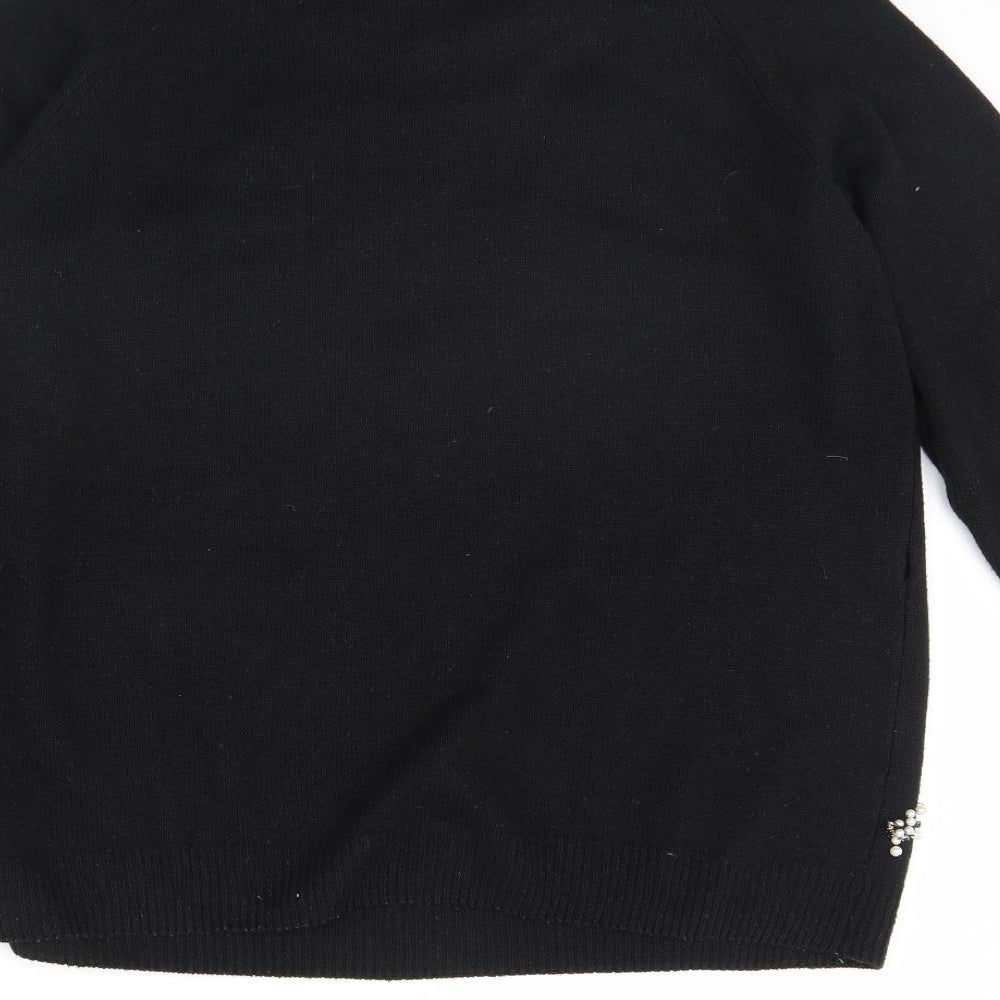 B you Womens Black Pullover Jumper Size 16
