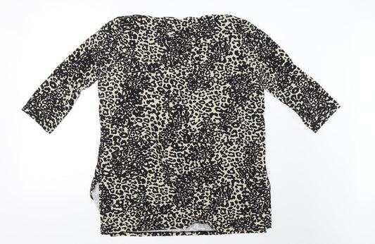 Debenhams Womens Beige Animal Print Pullover Sweatshirt Size 18