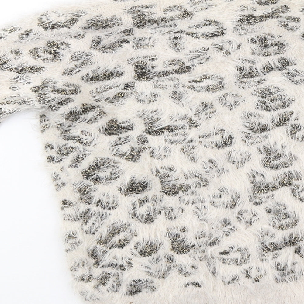 Primark Girls Brown Animal Print Pullover Sweatshirt Size 10-11 Years