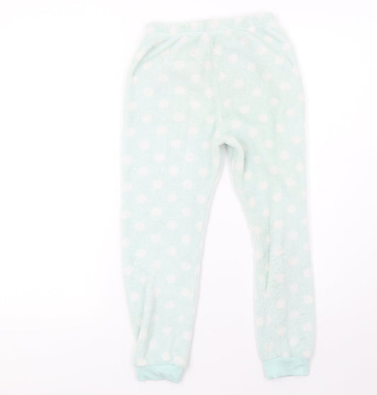 Primark Girls Green Polka Dot Pyjama Pants Size 7-8 Years