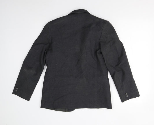 Preworn Womens Grey Jacket Suit Jacket Size S