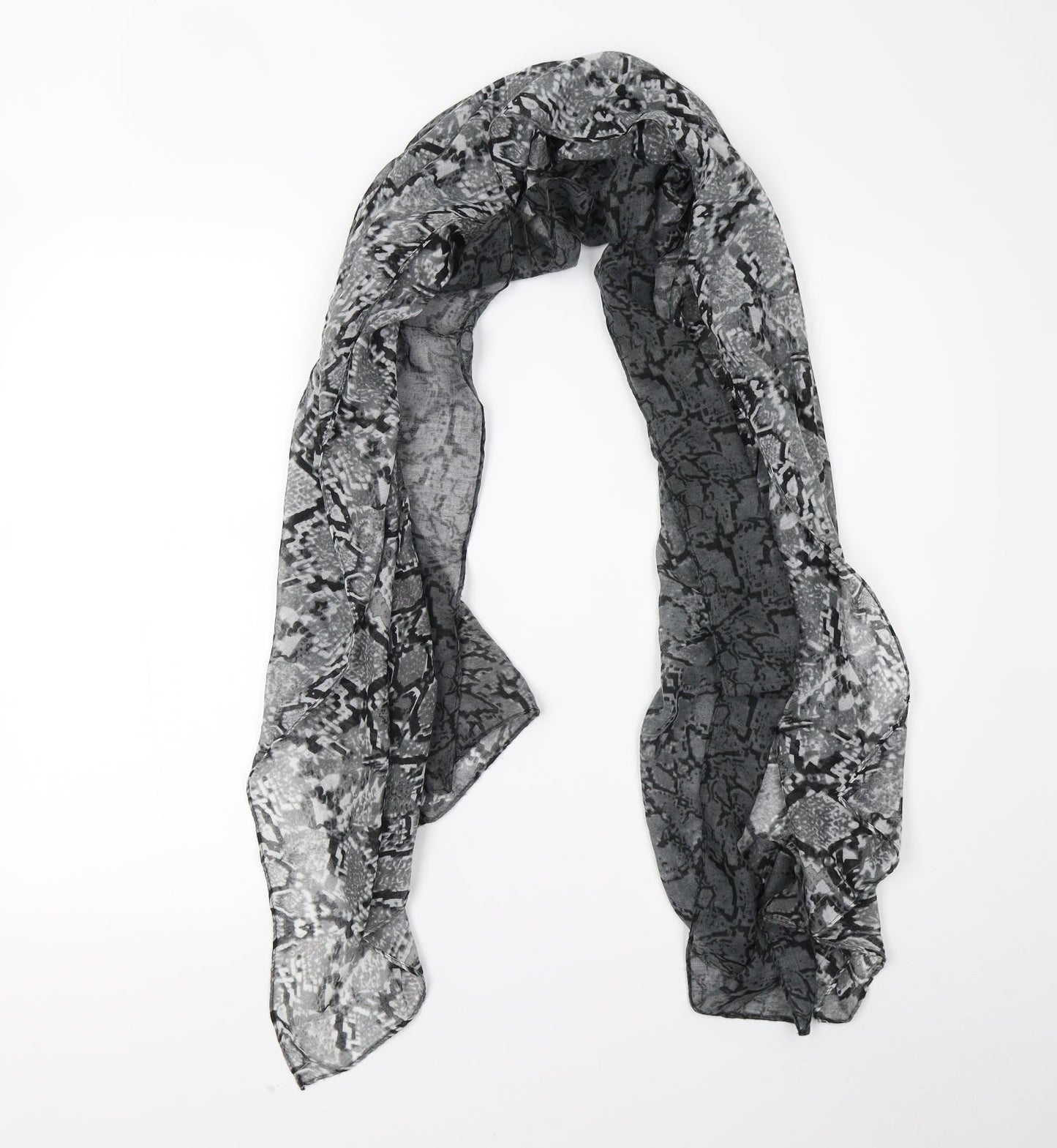 Preworn Womens Grey Animal Print Scarf