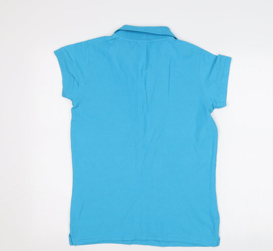 JHK Womens Blue Basic Polo Size XL