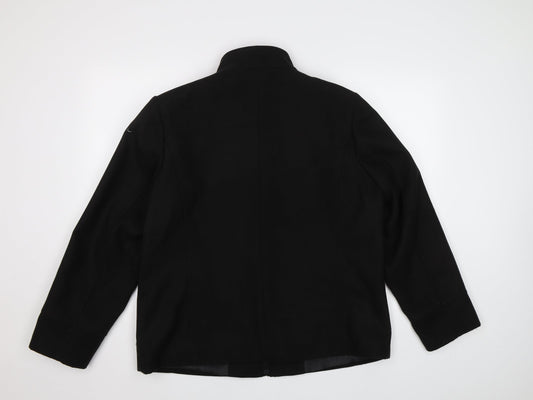 tg Womens Black Overcoat Coat Size 20